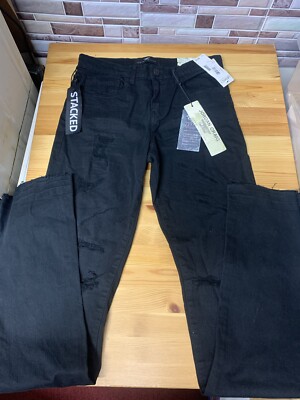 Jordan Craig Stacked Denim Big Kids' Pants Black JTF956RBJ-BLK