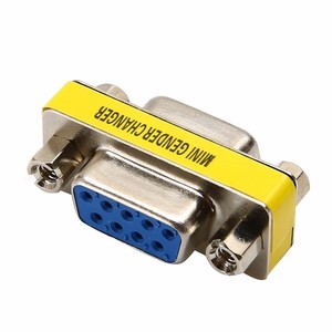 Serial Rs 232 Db9 9 Pin Hembra A Hembra Conector Mini Cambiador De Ga C Nero Adaptador Ebay