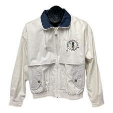 Mauna Lani Gear Sportswear Womens Golf Jacket White Blue Senior Skins Game &lsquo;99 S