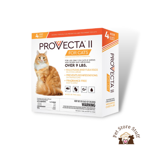 Provecta II Flea Treatment for Large Cats Over 9 Lbs., 4 Monthly Doses