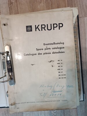 Krupp Muldenkipper MK 18 - MK30 / 430  Ersatzteilkatalog ersatzteilliste KK