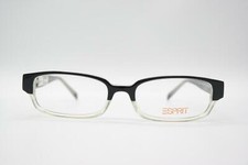 Vintage Esprit 6096 Black Transparent Square Glasses Frame NOS