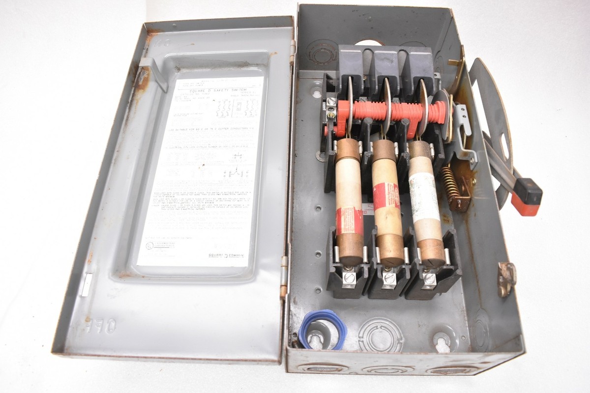 Interruttore Di Sicurezza Square D H362 60A 600V 3P, Nuovo In Scatola Sigillata