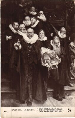 CPA E. BUNDY LES PAIRS DE LA VILLE SALON DE PARIS (1271317)