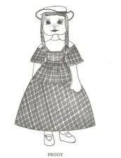 16" doll body blouse petticoat skirt bloomer hat,shoes wig sewing pattern