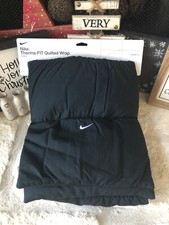Nike Cold Weather Therma-Fit Quilted Wrap Scarf Adult Unisex Black White OSFM