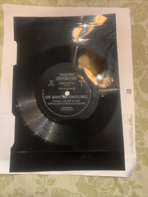 National Geographic The Funeral of Sir Winston Churchill 7'' Flexi Disc 1965