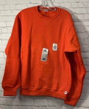 NEW Russell Athletics Youth Small Sweatshirt Dri Power Orange Cotton Blend