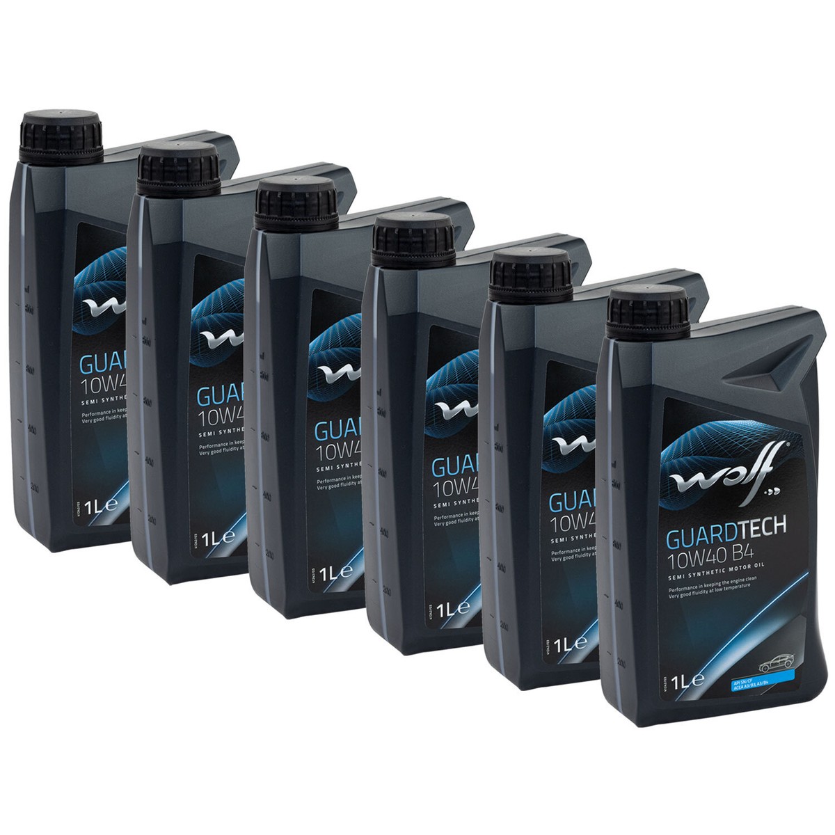 Motoröl WOLF GUARDTECH B4 23127 SAE 10W40 6 X 1 Liter für Mercedes
