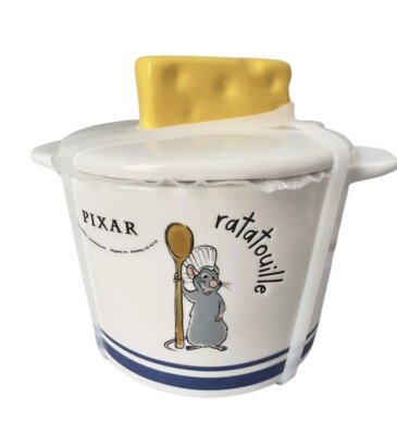 RAE DUNN Disney Pixar Ratatouille Remy Small Baking Dish & Lid Cheese on Top NWT