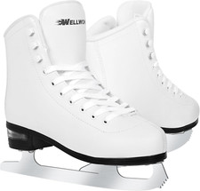 Lace-Up Figure Ice Skates for Women, Girls Boys - Sizes 2Y to 11