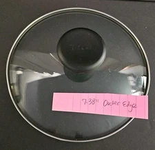 T-Fal Pot Pan Lid Only 7.38" Round Diameter Distressed 