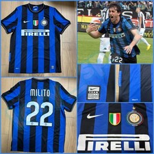 Maglia Shirt Trikot Camiseta Fc Inter Milan Nike home 2009/10 Milito triplete