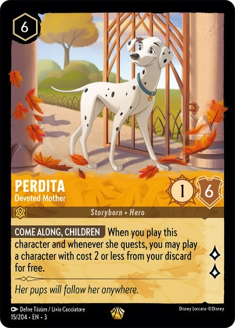 Perdita - Devoted Mother - Into the Inklands #15 - 101 Dalmatians - Lorcana - NM