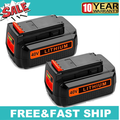 2Pack Battery for Black and Decker 40V 4.0Ah Max Lithium LBX2040 LBXR36 LSW36