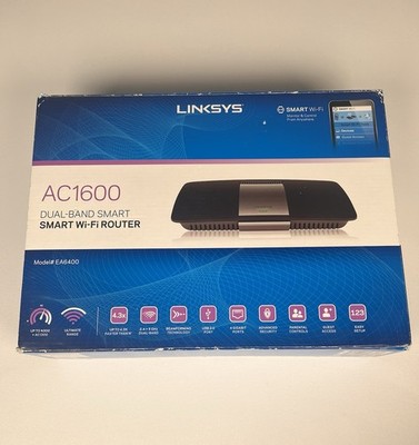 Linksys EA6400 AC1600 Dual-Band Smart Wi-Fi Router USB 3.0 Gigabit