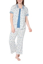 MUK LUKS Women's Cloud Knit Pajama Set Blueberry