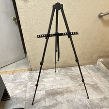 Black Folding Adjustable Tripod Artist Easel Stand w/ Support Bar  Carry Bag