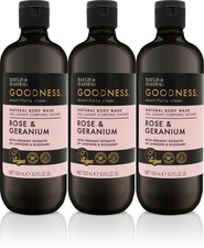 Baylis & Harding Goodness Rose & Geranium Body Wash 500ml X 3