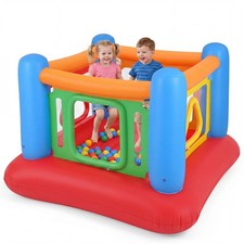 Inflatable Bounce House Kids Jumping Castle with Clear Side Walls