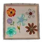 Lot 6 Vintage Floral Enamel Brooch Pins Mixed Colors Retro Costume Jewelry