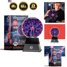 Plasma Globe Lamp, Touch Sound Sensitive Lightning, Interactive Electric Pl...