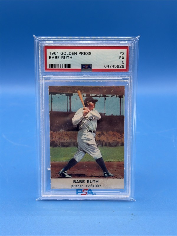 1961 Golden Press Babe Ruth #3 PSA 5 Excellent New York Yankees