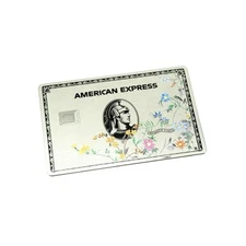 Platinum Floral Amex Centurion Small Chip Card | Customizable Collectors Item