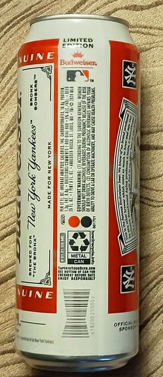 25 oz. Budweiser 150 Beer Can 2026 New York Yankees 861701 | eBay