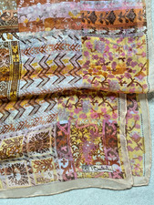 Foulard Vintage En Soie RENATO BALESTRA - 135x135cm - Bleu Mousseline