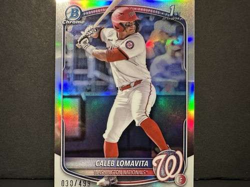 Tarjeta de béisbol Bowman Caleb Lomavita 2025 refractor cromado primera/499 #BCP-120 ¡MLB! - Imagen 3 de 15