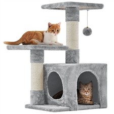 69 cm Tall Cat Tree Cat Tower with Condo & Platforms & Scratching Posts Used