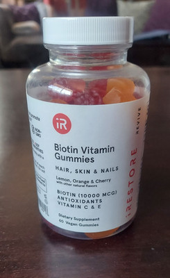 iRESTORE Biotin Vitamin Gummies - Hair, Skin & Nails - New Sealed, exp. 08/26