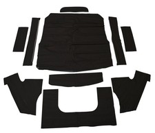 Air Cooled Vw 1968-1972 Beetle Headliner Without Sunroof Vinyl 6 Bow - Black