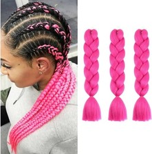 3 PACK Hot Pink Unicorn BRAIDING HAIR 100 KANEKALON JUMBO BRAID HOT PINK NEW