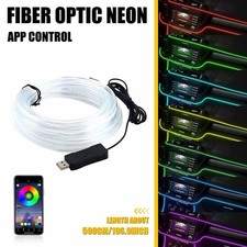 Rgb Led Neon Light Trim Glow Strip Car Interior Ambient Lighting App Control Ee Rgb Led Neon Light Trim Glow Strip Car Interior Ambient Lighting App Control Ee