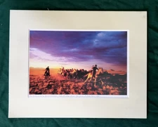Western Cowboy Sunset Print Wall Decor Philip Morris Marlboro Country VTG