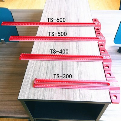 Woodworking T-Type Scribing Ruler 60-600mm Aluminum Marking Gauge Measuring Tool