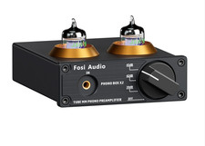 Fosi Audio BOX X2 Phono Preamp for Turntable Tube Preamplifier MM Phonograph