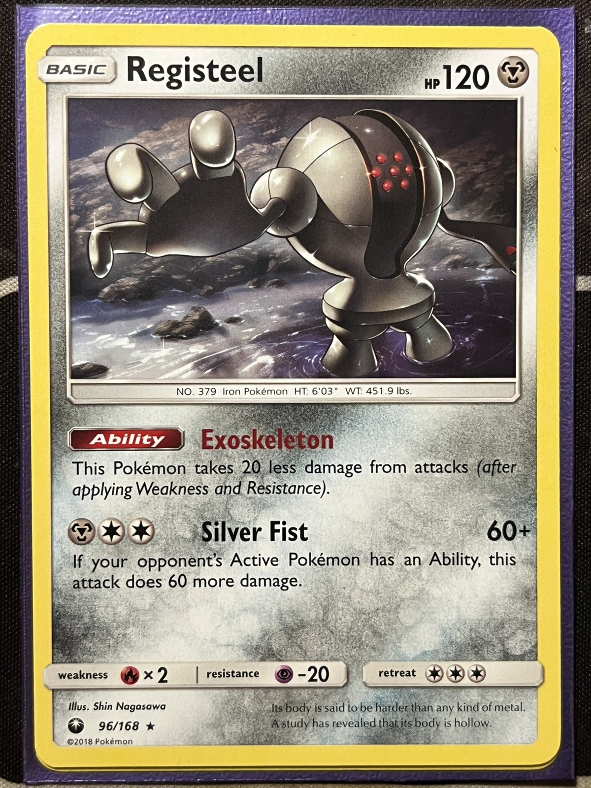 Registeel 96/168 Rare Celestial Storm Pokemon NM