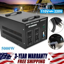 5000W Watt Step Up/ Down Voltage Converter Transformer Heavy Duty 110V To 220V