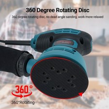 ⁺5-Inch Random Orbital Sander With 15Pcs Sandpapers 12000RPM 6 Variable Speed