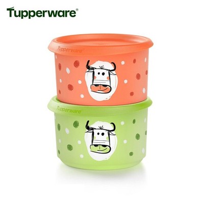 Tupperware Vorratsprofi (2) je 575ml Kuh-Design Party Motiv One Touch Deckel
