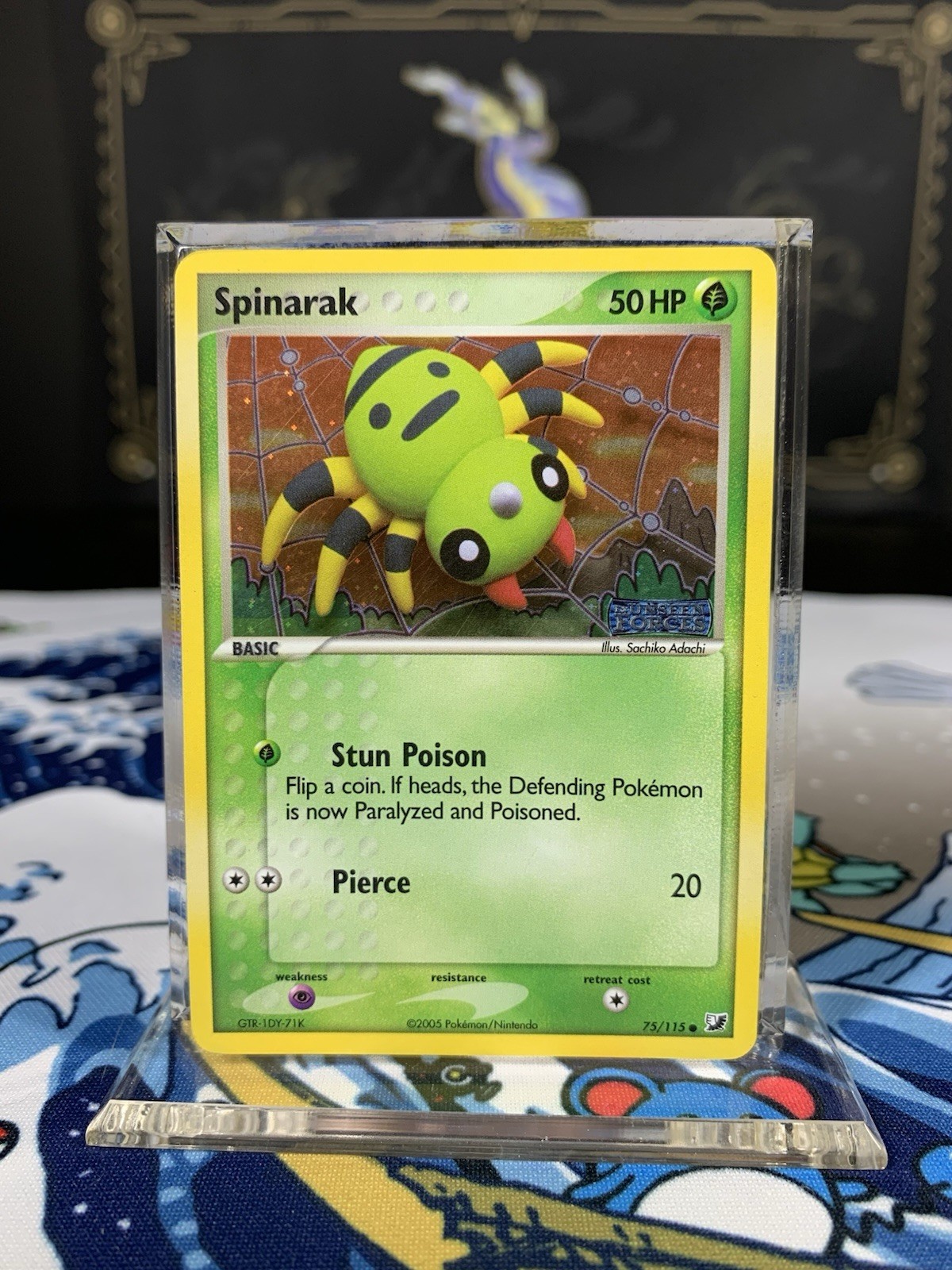 Pokemon Card Ex Unseen Forces Spinarak 75/115 2005 Reverse Holo