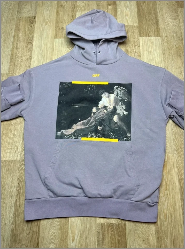 Sweat à capuche Off-White caravaggio – Gris – taille S - Photo 1/4