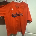 Auburn University Tigers Authentic Under Armour Baseball Jersey Large Orange