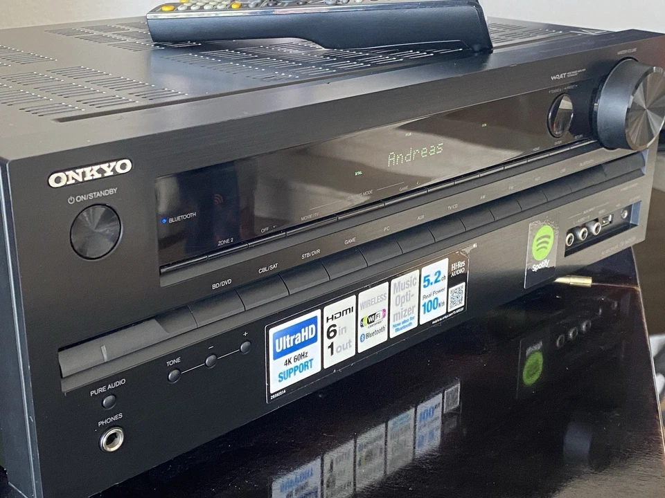 ONKYO TX-NR535 Network 5.2 Receiver 4K UHD HDMI WLAN Bluetooth DTS-HD HiRes ARC - Bild 2 von 4