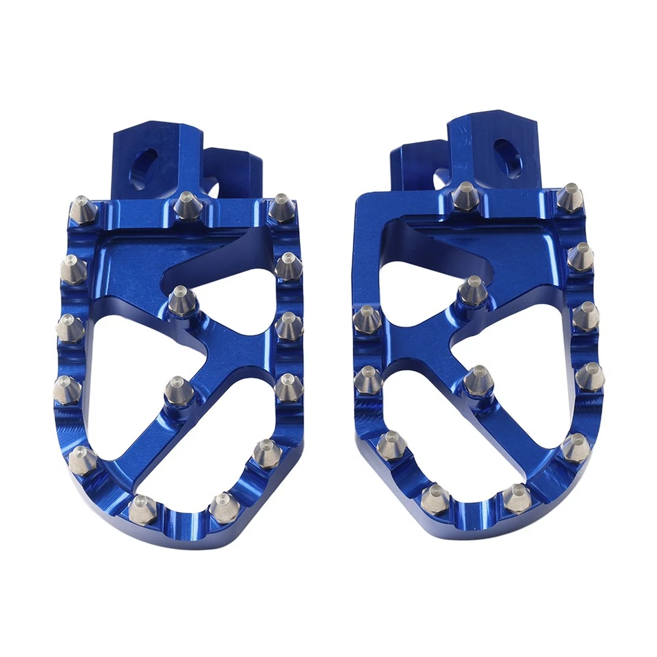 2x estriberas pedales reposapiés para Yamaha YZ80 YZ125 YZ500 TTR90 TTR125 XT250 azul Foto 2 de 4