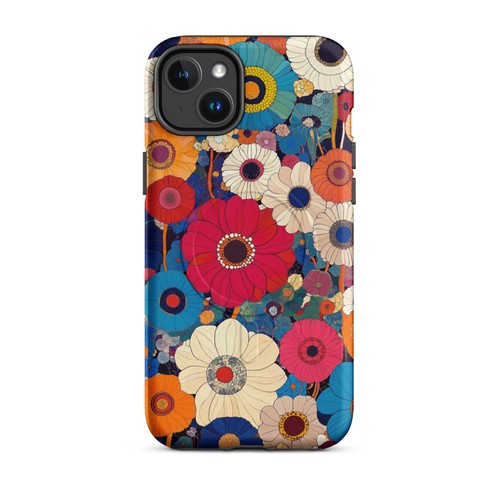 Matte Multicolor Floral Artwork MagSafe® Tough Case for iPhone® - Picture 3 of 13