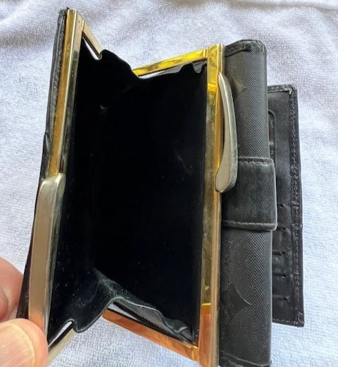 Vintage Authentic MCM Envelop Wallet/Checkbook Black Coated Convas - Image 4 of 4